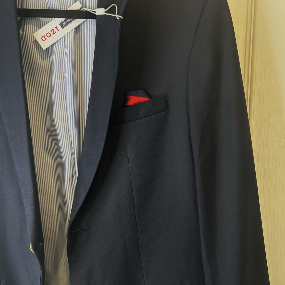 🔹”Izod” NWT Boy’s Blue Sport Coat Classic Tailored Blazer🔹 - Picture 6 of 13